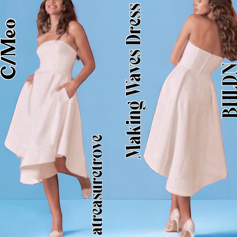 C / MEO Collective x BHLDN Making Waves 10 / Med Ivory Wedding Midi Formal